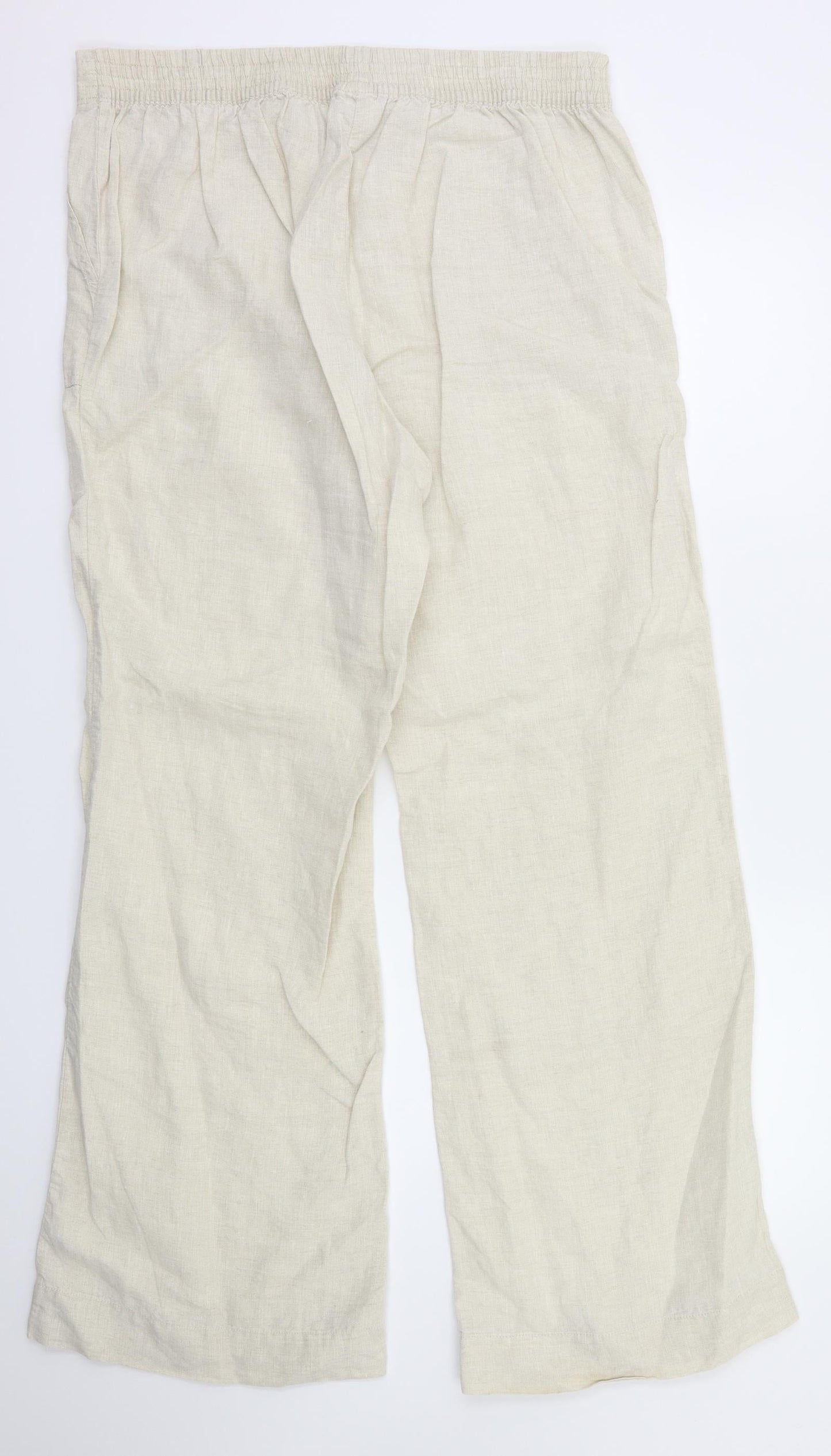 Lands end  Womens Ivory   Trousers  Size 14 L31 in
