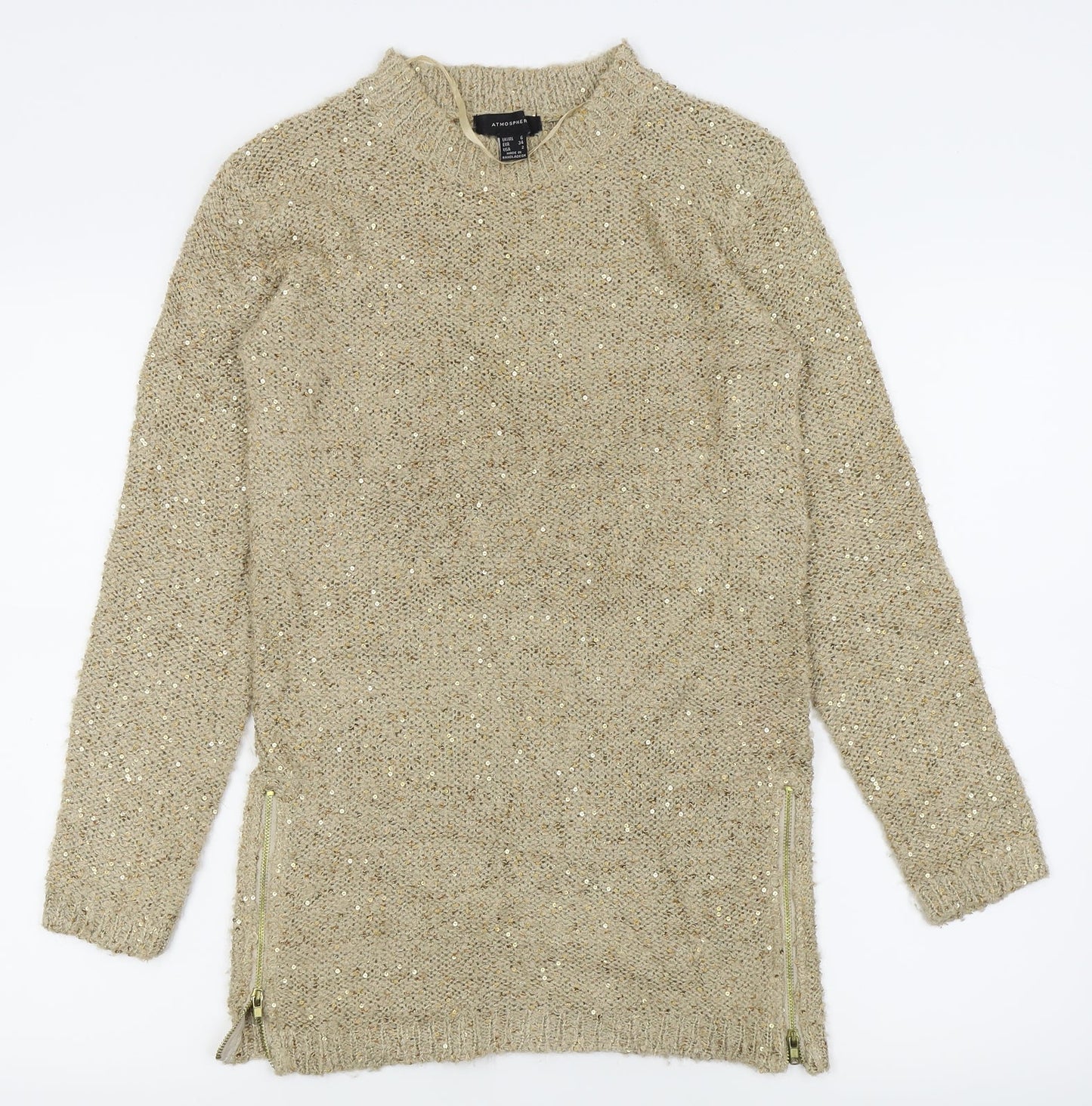 Primark Womens Gold   Fit & Flare  Size 6