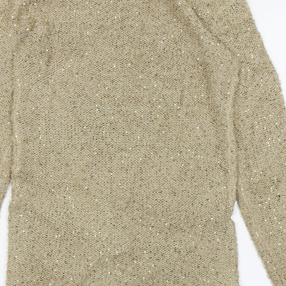 Preloved Primark Womens Gold   Fit & Flare  Size 6 - Label