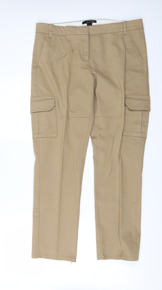 MNG Jeans Mens Beige  Denim Straight Jeans Size 36 in L28 in - Side Pockets