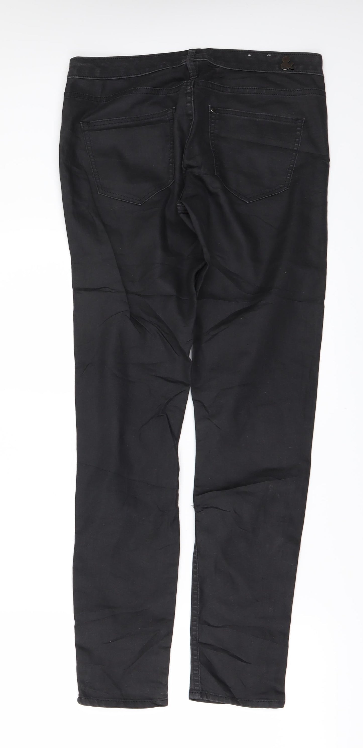 H&M Womens Black  Denim Skinny Jeans Size 28 in L28 in - Zip Ankles