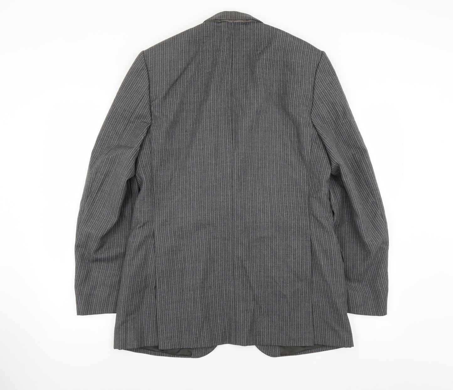 House of Fraser Mens Grey Striped  Jacket Suit Jacket Size 40