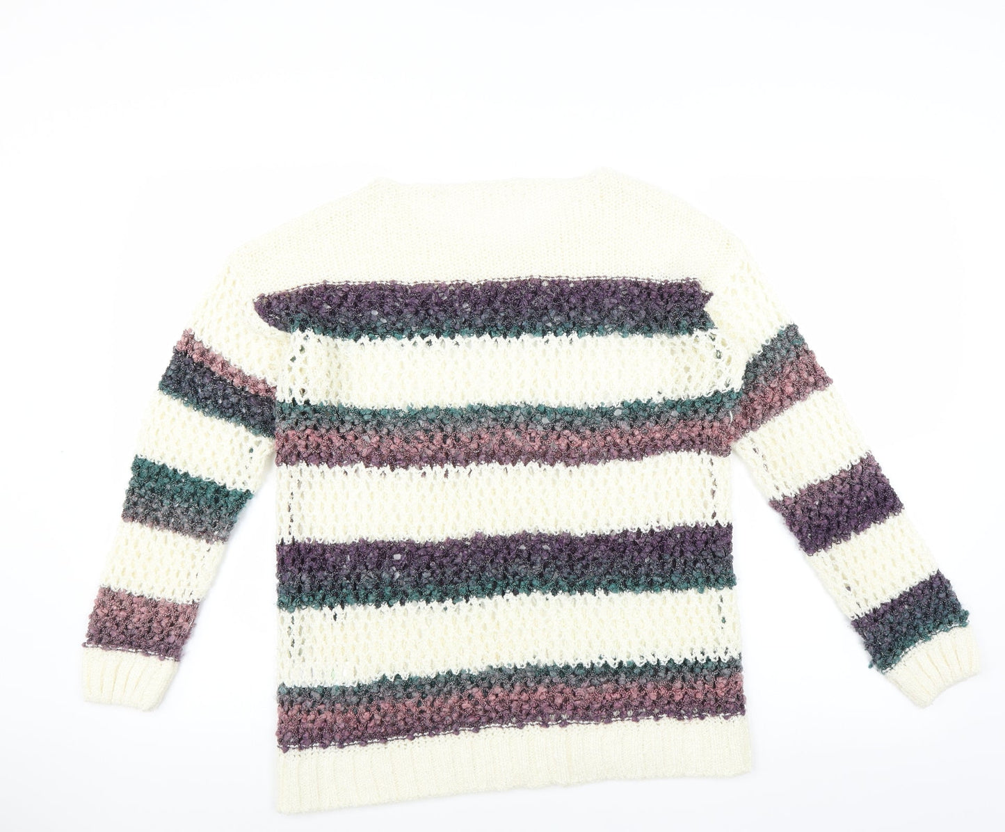 Matalan Womens Ivory Striped  Pullover Jumper Size M