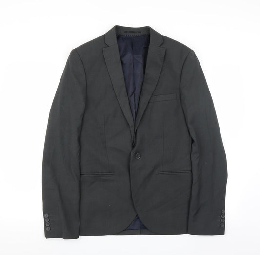 Topman Mens Grey   Jacket Suit Jacket Size 38