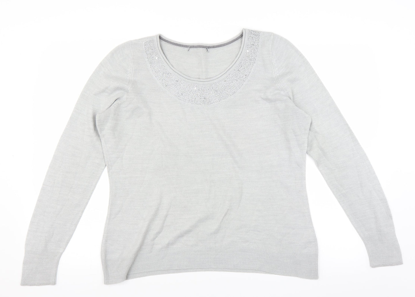 Marks and Spencer Womens Grey   Pullover Jumper Size 16