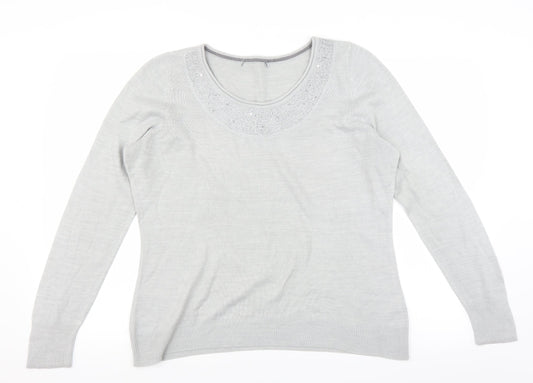 Marks and Spencer Womens Grey   Pullover Jumper Size 16