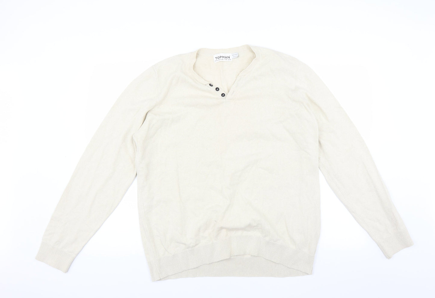 Topman Womens Beige   Pullover Jumper Size XL