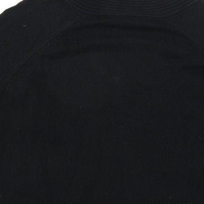 Brand and care label for Vanilla Sands women’s black cardigan jumper, size UK 10
