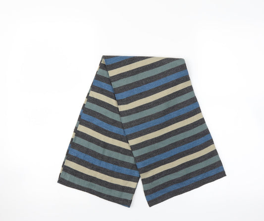 Preworn Unisex Grey Striped   Scarf