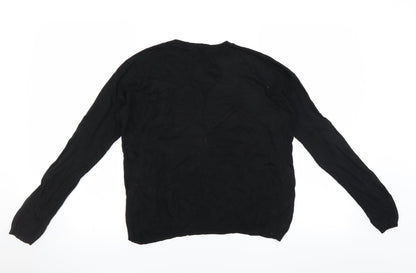 Back view of Papaya women’s black jumper, size S