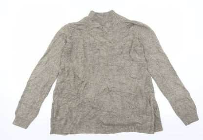 Back view of H&M women’s beige cardigan jumper, size M