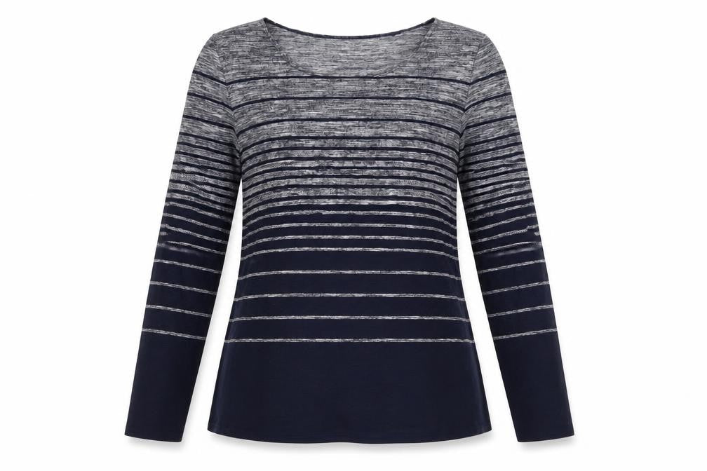 Max Studio Womens Blue Striped  Pullover Jumper Size L