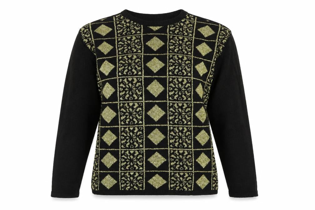 Variations Womens Multicoloured Geometric  Pullover Jumper Size 12  - Size12-14