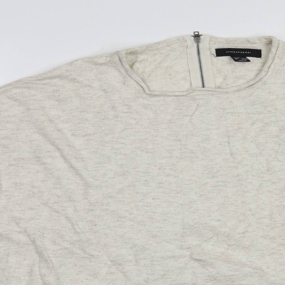 Atmosphere Womens Ivory   Pullover Sweatshirt Size 14