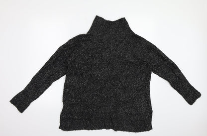 Back view of H&M women’s black jumper, size UK 8, - size us/euro- s
