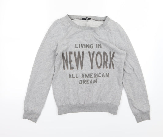 George Womens Grey  Jersey Pullover Sweatshirt Size 10