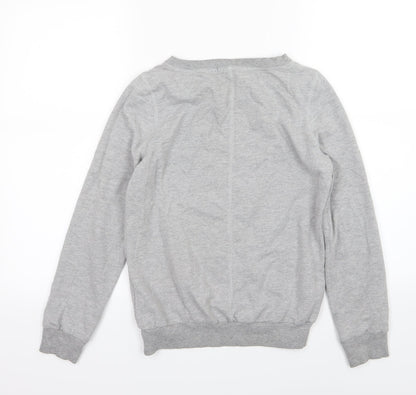 Back view of George women’s grey jersey pullover sweatshirt, size UK 10