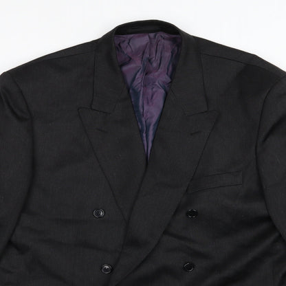 Close-up detail of Remus Uomo men’s grey rayon jacket suit jacket, size 46