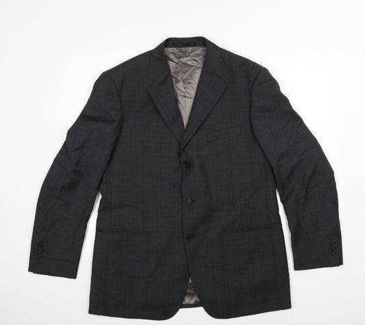 Marks and Spencer Mens Grey Striped  Jacket Suit Jacket Size 42