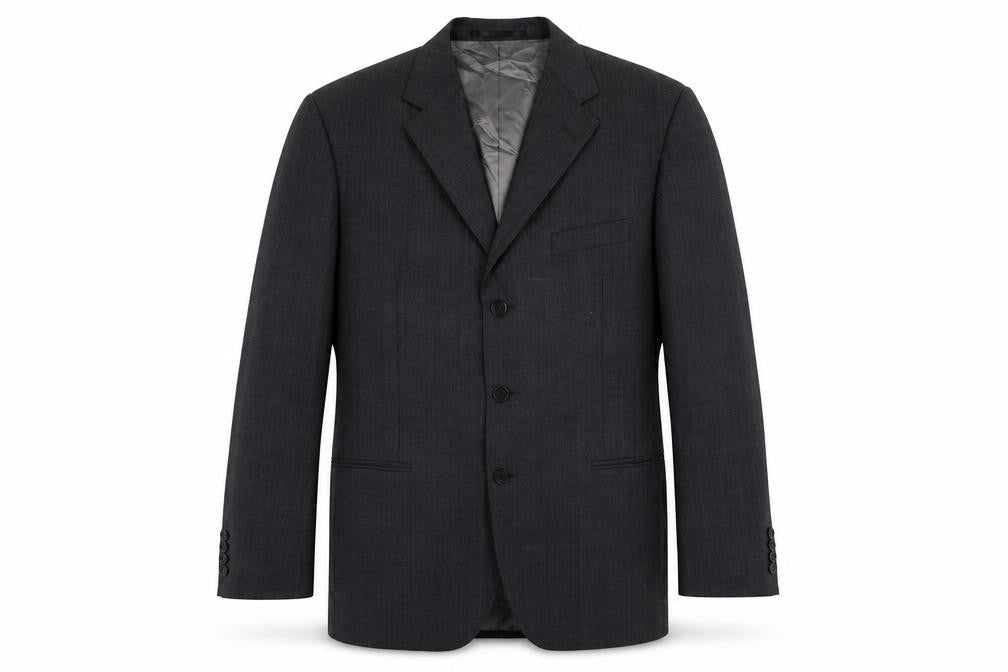 Marks & Spencer Mens Grey Striped  Jacket Suit Jacket Size 42