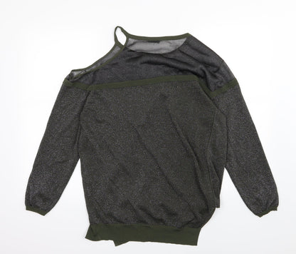 Back view of Next women’s green knit jumper, size UK 18