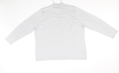 Back view of BLM women’s grey jumper, size XL