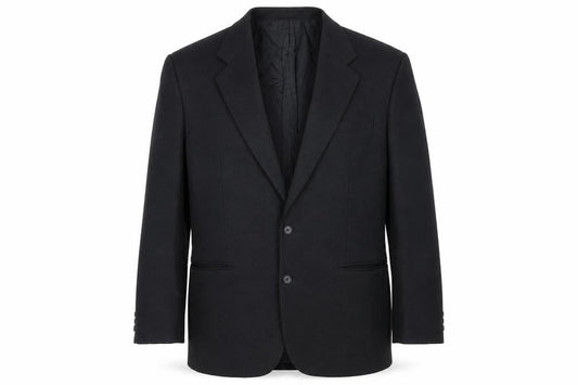 Front view of The label men’s black jacket coat, size XL