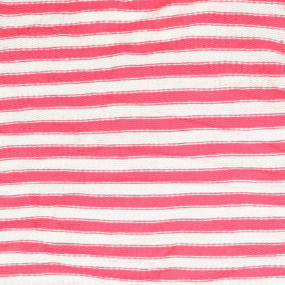 Brand and care label for H&M women’s red striped jumper, size M