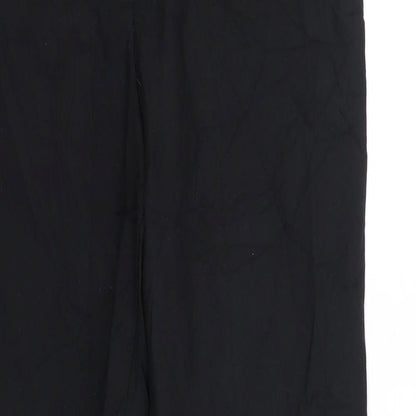Close-up detail of der ella women’s black trousers, size UK 14, 31-inch leg