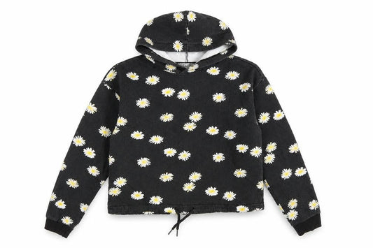 H&M Girls Grey Floral  Pullover Hoodie Size 12-13 Years