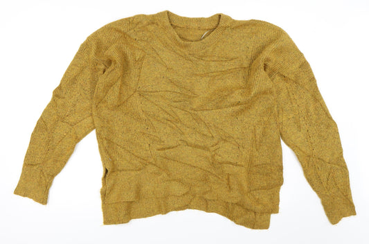 Marks and Spencer Womens Yellow   Pullover Jumper Size L