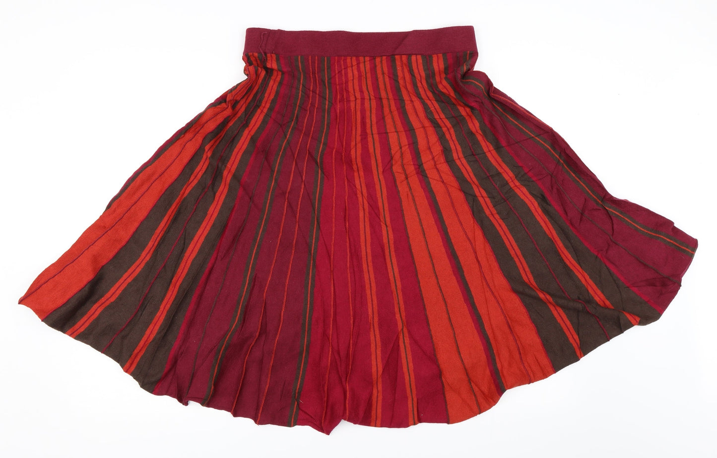 Trucco Womens Pink Striped  Skater Skirt Size 40