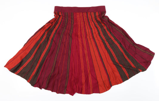 Trucco Womens Pink Striped  Skater Skirt Size 40
