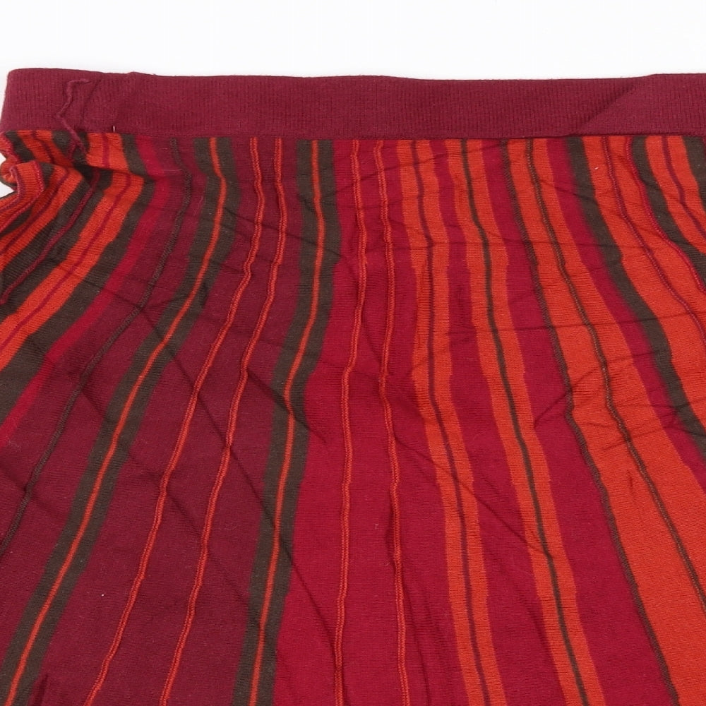 Trucco Womens Pink Striped  Skater Skirt Size 40