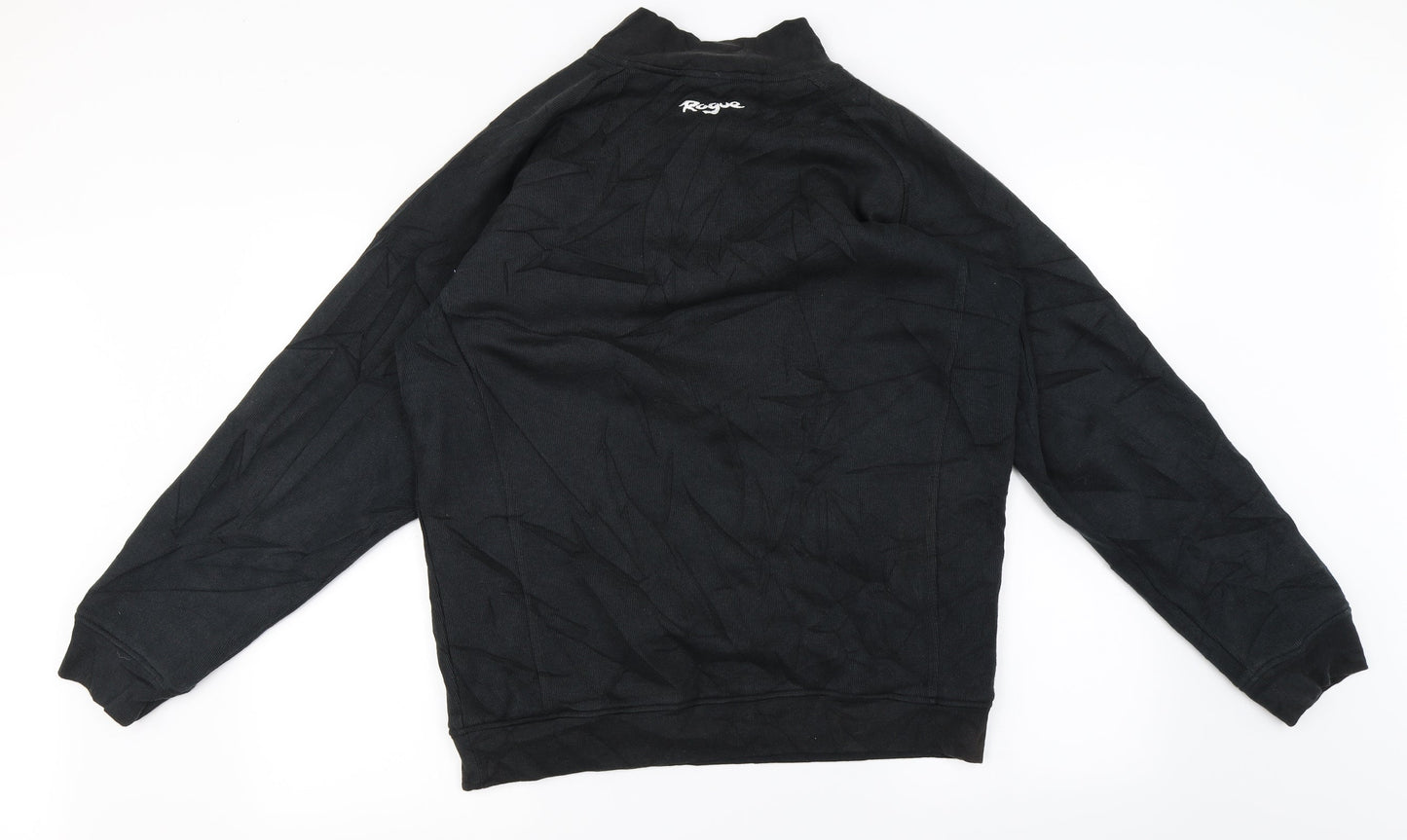 Rogue Mens Black   Henley Jumper Size L