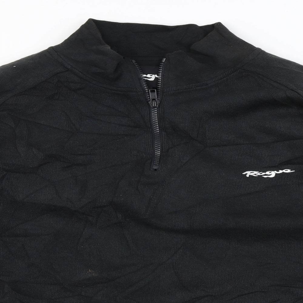 Rogue Mens Black   Henley Jumper Size L