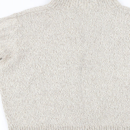 Brand and care label for BHS women’s beige henley jumper, size UK 16