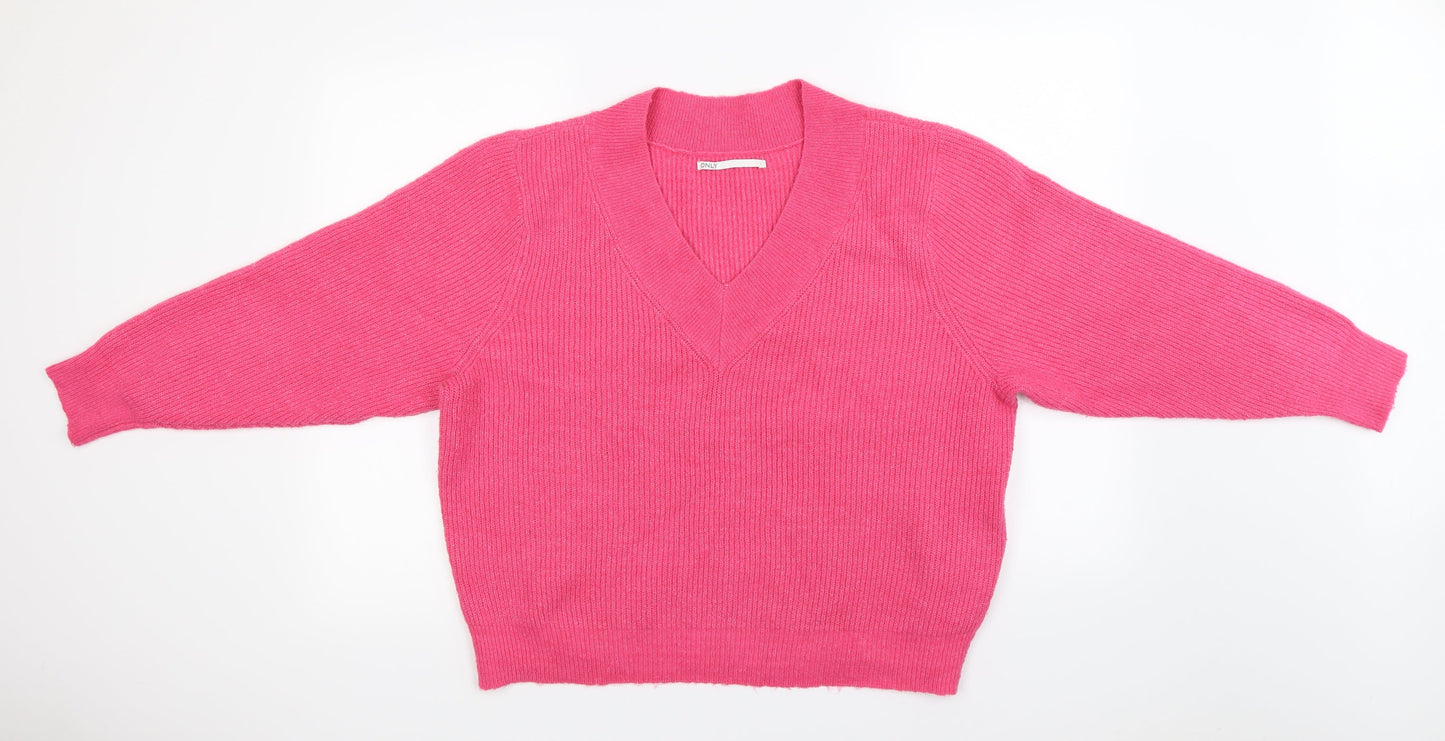 only  Womens Pink   Pullover Jumper Size L
