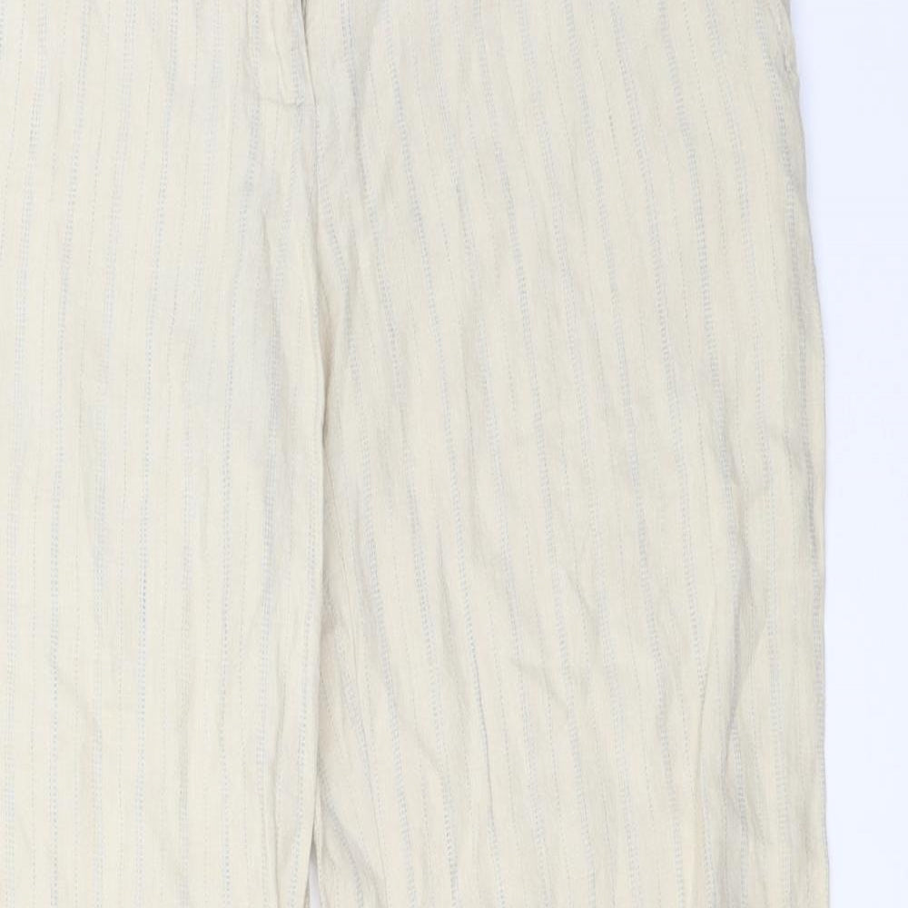 H&M Womens Beige   Trousers  Size 16 L28 in