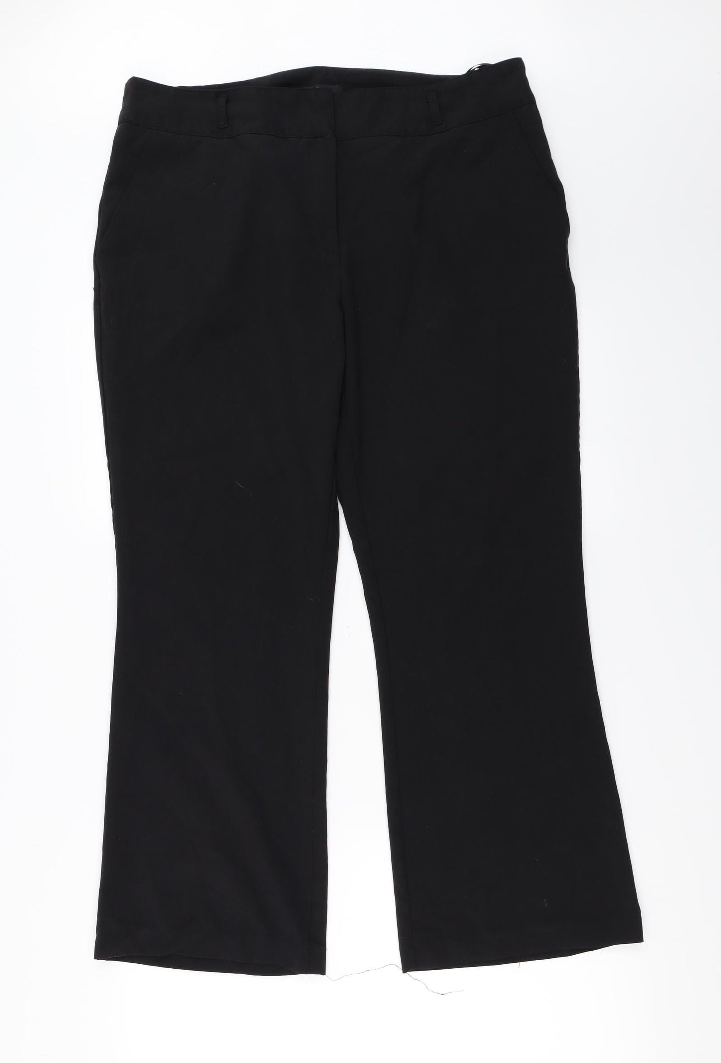 Papaya Womens Black   Trousers  Size 16 L24 in