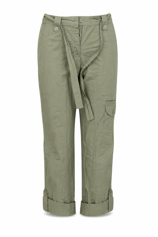 Bonprix Womens Green Rayon Trousers Size 36 L23 in