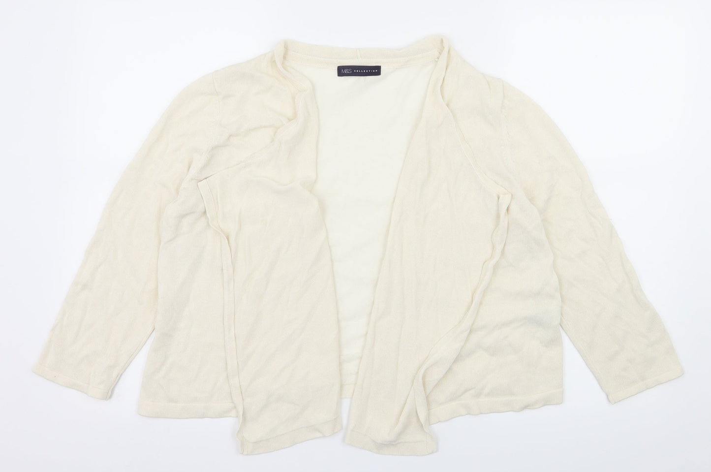 Marks and Spencer Womens Ivory   Cardigan Jumper Size 16