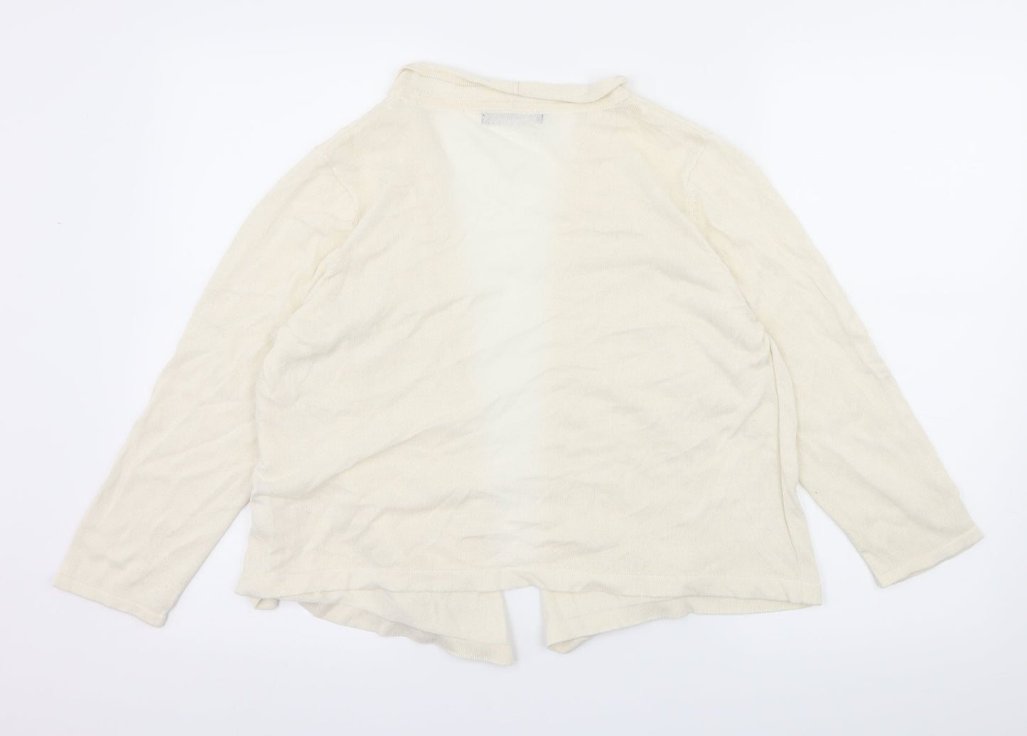 Marks and Spencer Womens Ivory   Cardigan Jumper Size 16