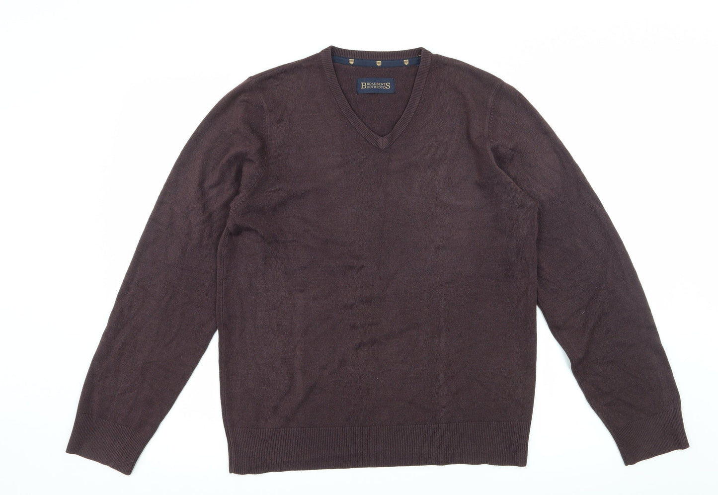 Broadbent Boothroyds Mens Brown  Knit Pullover Jumper Size M