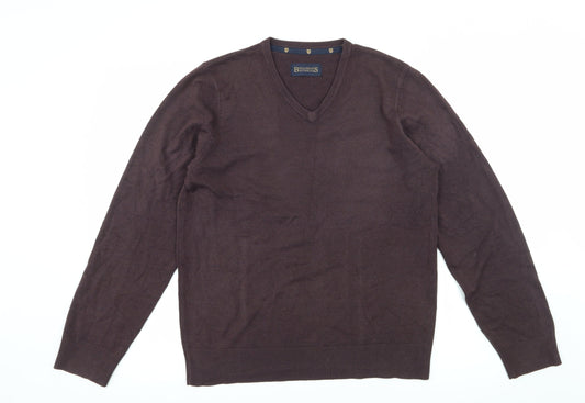 Broadbent Boothroyds Mens Brown  Knit Pullover Jumper Size M