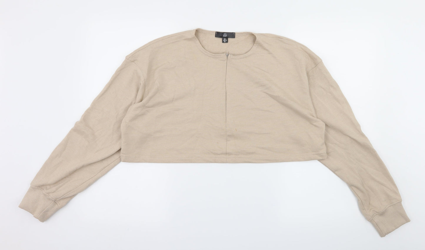 Missguided Womens Beige  Jersey Pullover Sweatshirt Size 8  - Copped