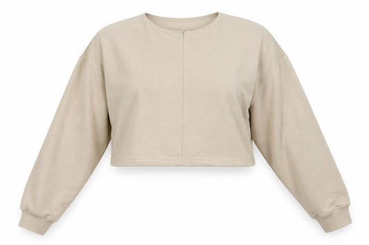 Missguided Womens Beige  Jersey Pullover Sweatshirt Size 8  - Copped