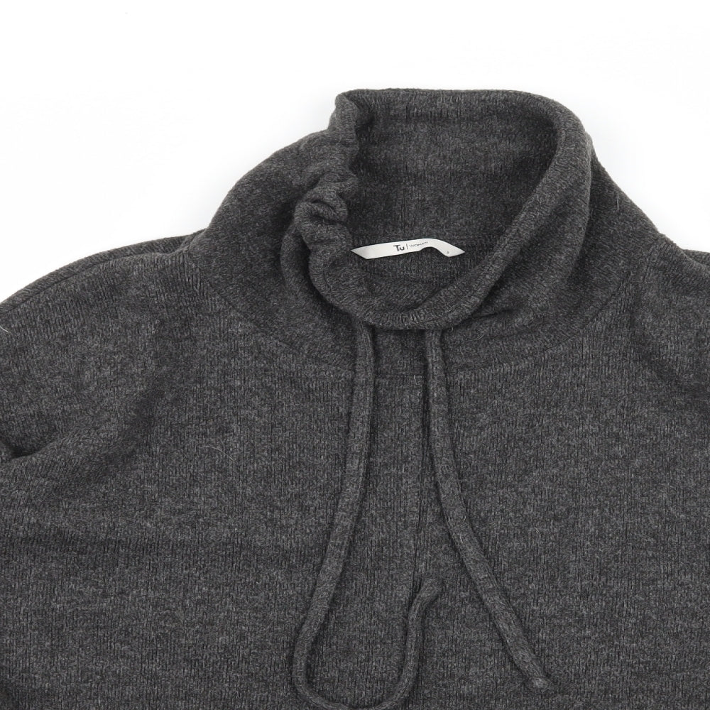 TU Womens Grey  Knit Pullover Jumper Size 8