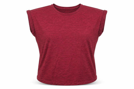 Front view of Athletic Work women’s pink jersey basic t-shirt, size S