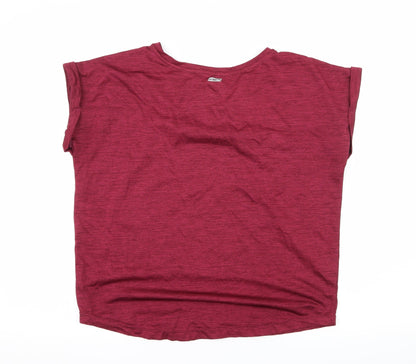 Back view of Athletic Work women’s pink jersey basic t-shirt, size S